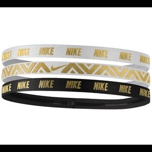 Brand new Nike 3 pack Metallic Headbands